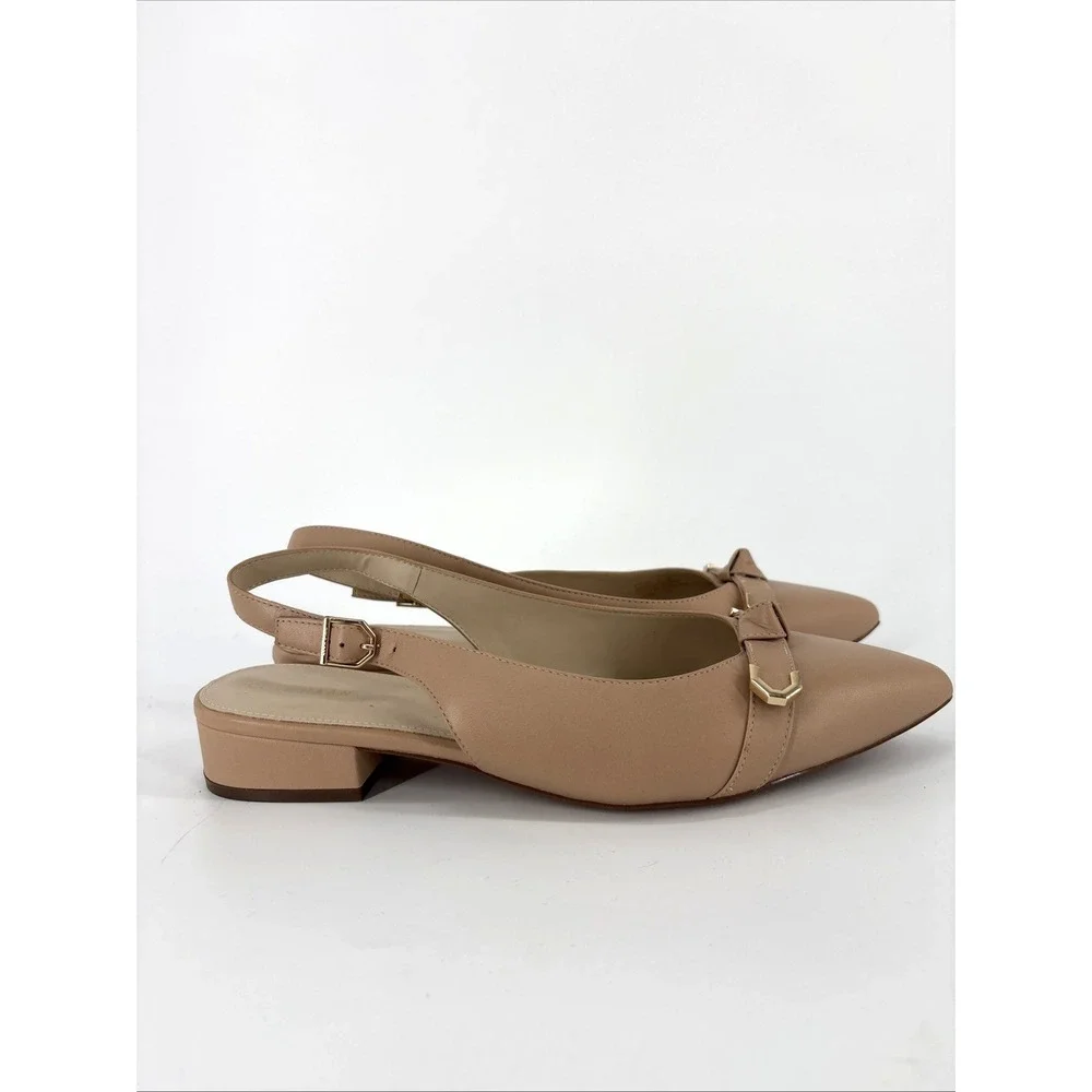 Cole Haan Menlo Skimmer Women's 10.5B Nude Pointed Toe Slingback Flats